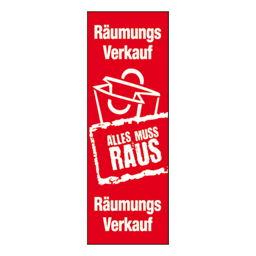 Plakat 'Räumungsverkauf'