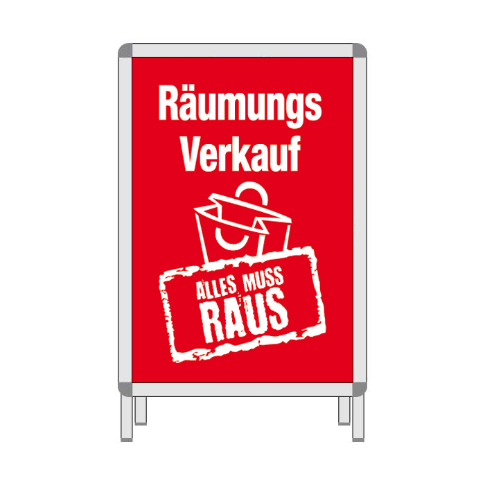 Rahmenschild 'Räumungsverkauf' A1